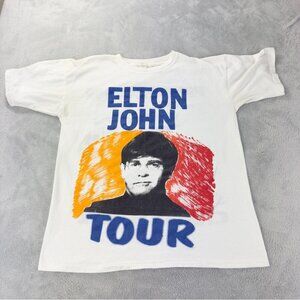 Elton John Men's Large Vintage 1995 Piano Man Tour T-Shirt